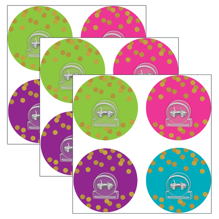 TEACHER CREATED RESOURCES Clingy Thingies® Clips, Confetti, PK12 TCR77374